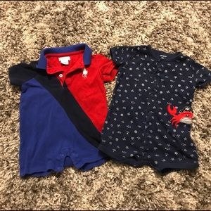 Two boy’s rompers-9mo